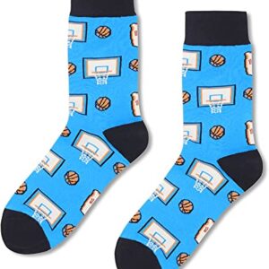 HAPPYPOP Fun Basketball Socks Men, Basketball Gifts Basketball Coach Gifts Basketball Team Gifts Basketball Fan Gifts