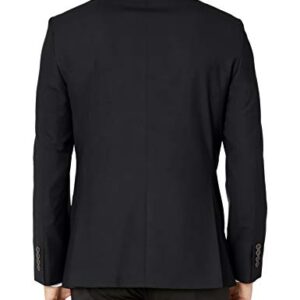 Amazon Essentials Men's Long-Sleeve Classic-fit Button-Front Stretch Blazer, Black, 48