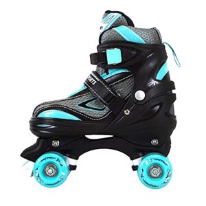 Scale Sports Adjustable Roller Skates for Kids Teen and Ladies Small Size Turquoise