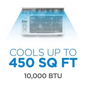 COMMERCIAL COOL Air Conditioner 10,000 BTU with Remote Control and Adjustable Thermostat, Air Conditioner Window Unit up to 450 Sq. Ft. with Electronic Controls & Digital Display, Window AC Unit