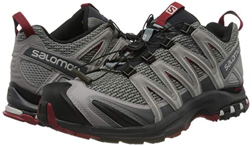 Salomon XA PRO 3D Trail Running Shoes for Men Sneaker, Grey Monument/Ebony, 8.5