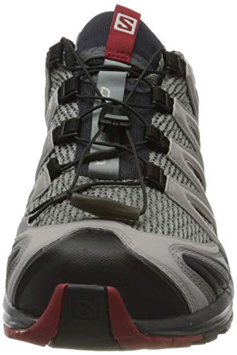 Salomon XA PRO 3D Trail Running Shoes for Men Sneaker, Grey Monument/Ebony, 8.5