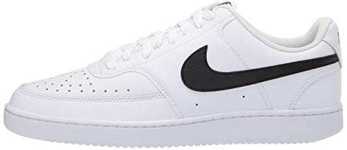 Nike Men's Court Vision Low Sneaker, White/Blackwhite, 12 Regular US