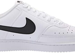 Nike Men's Court Vision Low Sneaker, White/Blackwhite, 12 Regular US