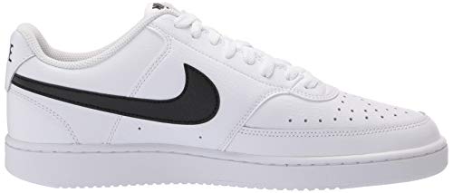 Nike Men's Court Vision Low Sneaker, White/Blackwhite, 12 Regular US