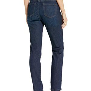 Amazon Essentials Women's Slim Straight Jean, Dark Wash, 12