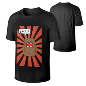 Mans Domo T-Shirt Lightweight Tennis Short Sleeves Tops XL Gift Black