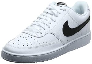nike men's court vision low sneaker, white/blackwhite, 10.5 regular us