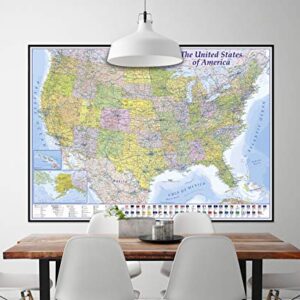 XXL USA Map Premium Poster Giant America Map with all States 55" x 39" MAPS IN MINUTESÙ (55"x39")