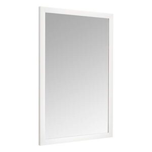 amazon basics rectangular wall mount mirror 24" x 36", standard trim, white
