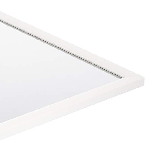 Amazon Basics Rectangular Wall Mount Mirror 24" x 36", Standard Trim, White