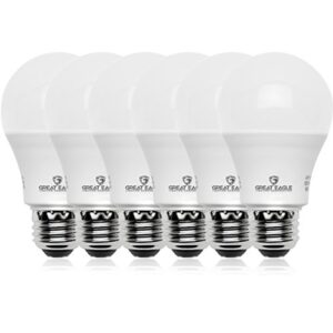 great eagle lighting corporation 100w led light bulb equivalent a19 soft white 3000k dimmable ul listed (6 pack)