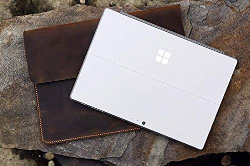 Vintage leather microsoft surface pro case with keyboard rustic retro leather surface pro 4 5 6 case bag SUPX05C-N