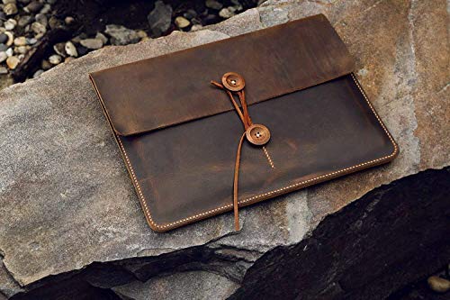 Vintage leather microsoft surface pro case with keyboard rustic retro leather surface pro 4 5 6 case bag SUPX05C-N