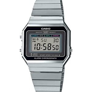 Casio Men's A700W-1ACF Classic Digital Display Quartz Silver Watch