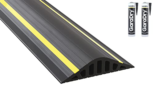 2" High Garage Door Flood Barrier Threshold Kit ‘GARADAM’ (10'3") | Flexible PVC | Complete Kit Includes 2 Adhesives | GaraDry