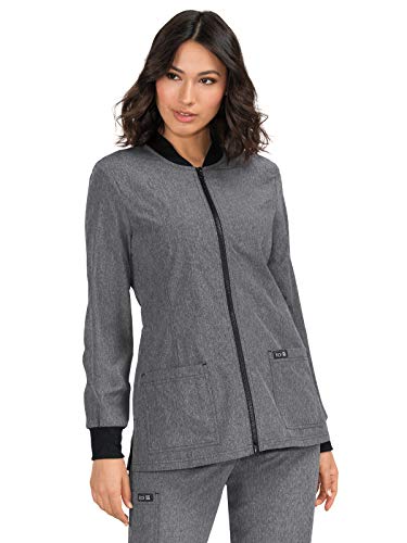 KOI Basics KOI450 Women's Scrub Jacket Heather Grey XL