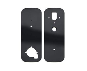 lockly pga006mb deadbolt cover plate accessory for lockly latch smart locks, rust-proof stainless steel for door lock hole filler plate (matte black)