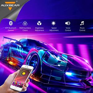 Auxbeam RGB LED Rock Light for Trucks 4 Pods LED Rock Lights with Bluetooth APP Control, Multicolor Rock Light Kit for Car Waterproof Underglow Lights for ATV UTV Off Road SUV RZR Boat Motorcycle