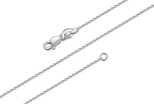 boruo 925 sterling silver cable chain necklace, 1mm solid italian nickel-free lobster claw clasp 18 inch