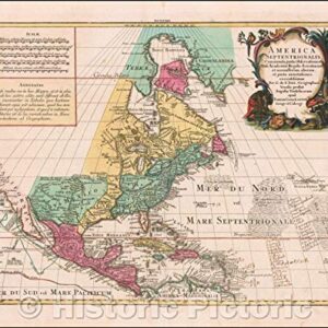 Historic Map - America Septentrionalis Concinnata juxta Observationes, 1760, Tobias Conrad Lotter v2 44in x 35in