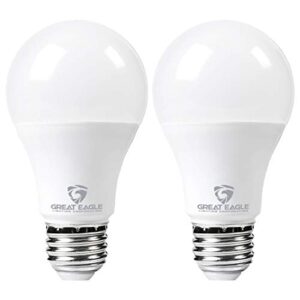 great eagle lighting corporation super bright led light bulb 150w-200w equivalent dimmable 5000k daylight ul listed (2-pack)