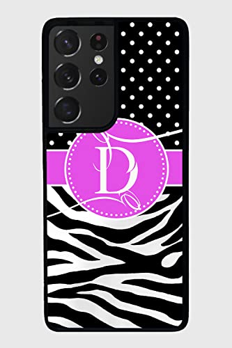 Zebra Dot Personalized Black Rubber Phone Case Compatible With Samsung Galaxy S23, S23+, S23 Ultra, S22, S22+, S22 Ultra, S21 FE, S21, S21+, S21 Ultra, S20 FE, S20 + Ultra, Note 20 Ultra,S10 S10e S10+