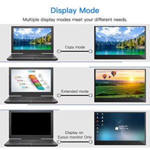 Eyoyo 13.3 inch USB C Touchscreen Monitor 1920x1080 IPS Portable Monitor Second Monitor for Laptop PC Mini PC Screen w/USB-C & HDMI Input