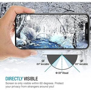 [2 Pack] Privacy Screen Protector for iPhone 11/XR, YMHML Tempered Glass Anti-Spy Bubble Free Case Friendly Easy Installation Film for iPhone 11/XR 6.1 Inch