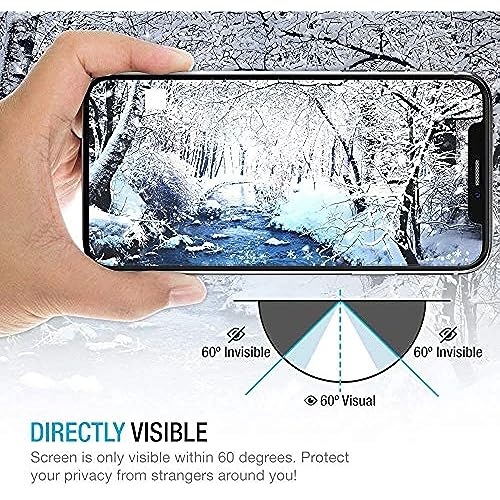 [2 Pack] Privacy Screen Protector for iPhone 11/XR, YMHML Tempered Glass Anti-Spy Bubble Free Case Friendly Easy Installation Film for iPhone 11/XR 6.1 Inch