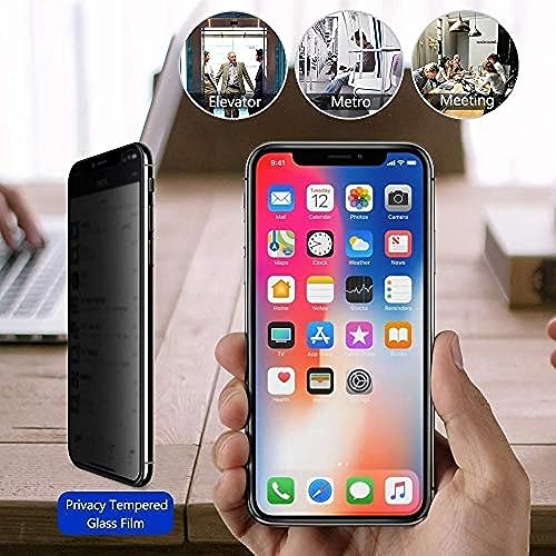 [2 Pack] Privacy Screen Protector for iPhone 11/XR, YMHML Tempered Glass Anti-Spy Bubble Free Case Friendly Easy Installation Film for iPhone 11/XR 6.1 Inch