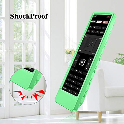 Fintie Remote Case for Vizio XRT122 Smart TV Remote, CaseBot (Honey Comb) Lightweight Anti-Slip Shockproof Silicone Cover for Vizio XRT122 LCD LED TV Remote Controller, Green- Glow in The Dark