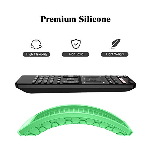 Fintie Remote Case for Vizio XRT122 Smart TV Remote, CaseBot (Honey Comb) Lightweight Anti-Slip Shockproof Silicone Cover for Vizio XRT122 LCD LED TV Remote Controller, Green- Glow in The Dark