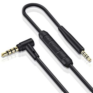 CYPHER.V Replacement Audio Extension Cable Cord Wire,for Bose QuietComfort QC25 QC35 Soundlink SoundTrue On Ear Headphones with in Line Mic Volume Control (Black)