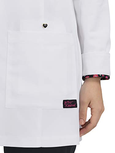 KOI Betsey Johnson KOIB400 Women's Scrub Lab Coat White XL