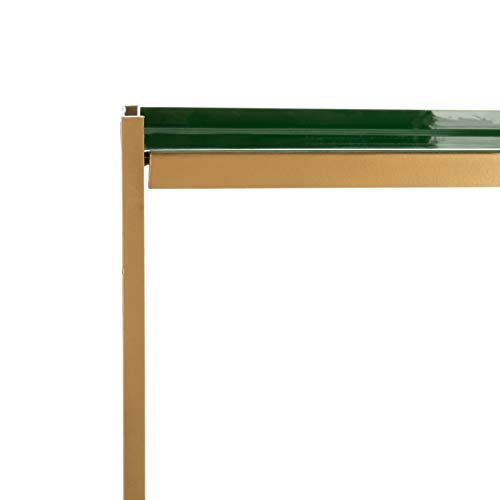 Safavieh Home Justine Contemporary Green and Brass 5-tier Etagere Bookshelf