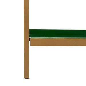 Safavieh Home Justine Contemporary Green and Brass 5-tier Etagere Bookshelf