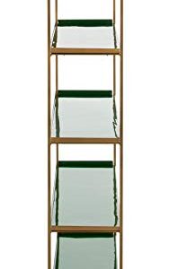 Safavieh Home Justine Contemporary Green and Brass 5-tier Etagere Bookshelf