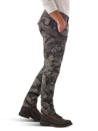 Wrangler Authentics mens Regular Tapered Cargo Pants, Grey Camo, 33W x 30L US