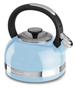 kitchenaid 2.0-quart full handle and trim band stovetop kettle, 2 qt, cameo blue