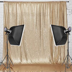 juya delight light gold sequin photography backdrop curtain for party banquet festival wedding anniversary exhibition,(6ft x 8ft，light gold)…