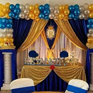 Eternal Beauty Gold Sequin Backdrop Curtain 2 Panels, Gold Curtain Backdrop for Party Decoration (W2 x H8FT-2PCS)