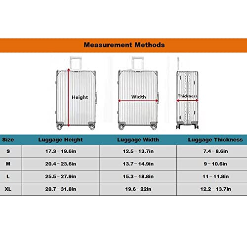 WUJIAONIAO Travel Luggage Cover Spandex Suitcase Protector Washable Baggage Covers (S (for 18-20 inch luggage), TRAVEL)