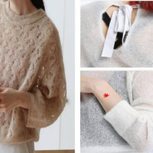 Soft Mohair Wool Knitting Yarn Lightweight Hand Knitwear Yarn DIY Shawl Scarf Crochet Thread(White)