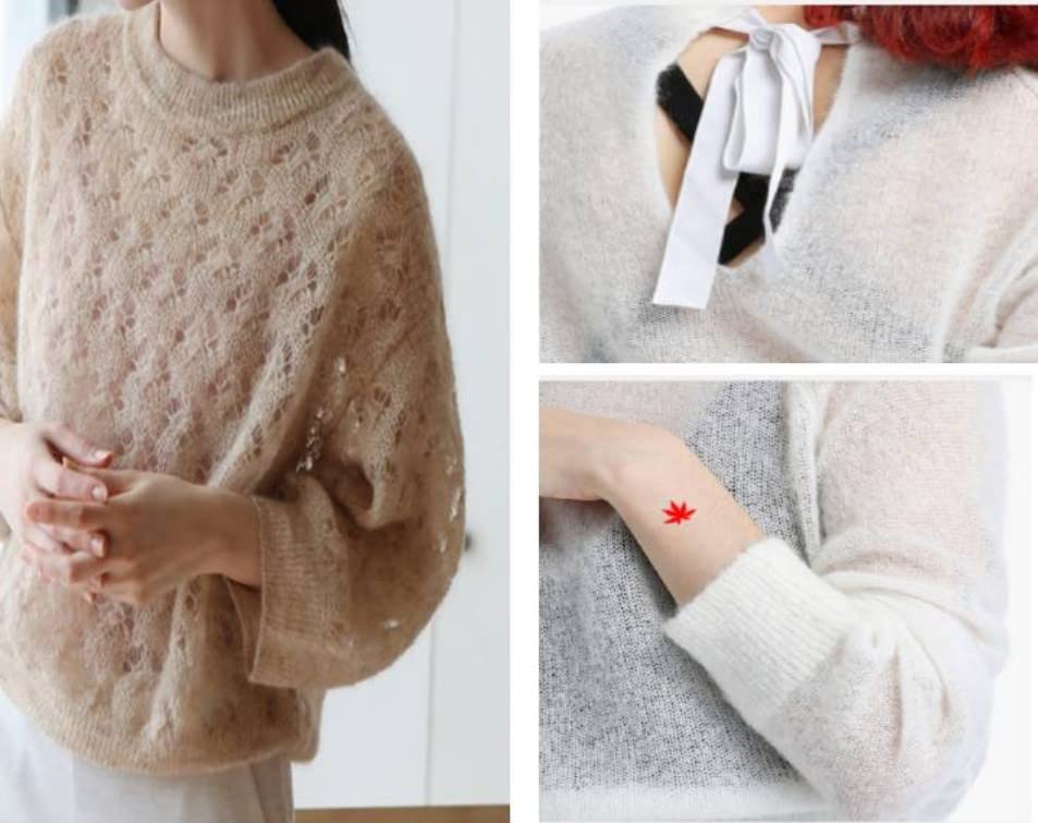 Soft Mohair Wool Knitting Yarn Lightweight Hand Knitwear Yarn DIY Shawl Scarf Crochet Thread(White)