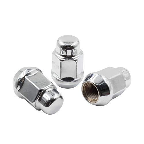 Wheel Accessories Parts Set of 24 Aftermarket Chrome Hex Lug Nuts Closed End Bulge Acorn Lug Nut Style 1. Cone Seat 19mm 3/4 Hex M14 x 1.50 2007-23 GMC Acadia 2009-22 Chevy Traverse