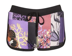 noroze girls shorts foral summer beach hot pants (11-12 years, foral purple)