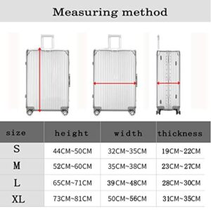 WUJIAONIAO Travel Luggage Cover Spandex Suitcase Protector Washable Baggage Covers (L (for 25-28 inch luggage), Go Travel)