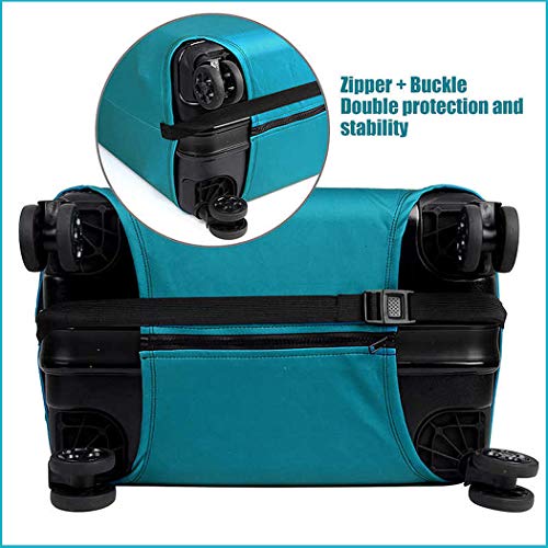 WUJIAONIAO Travel Luggage Cover Spandex Suitcase Protector Washable Baggage Covers (L (for 25-28 inch luggage), Go Travel)