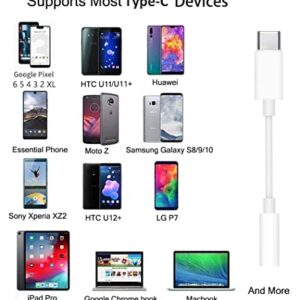USB C to 3.5mm Headphone Jack Adapter Compatible with Pixel 6 5 4 3 2 XL, iPad Pro 2022 2021 2020 2018, Sony HTC Moto Samsung Galaxy S21 S20 Ultra S20+ Note 20 10 S10 S9 Plus and More